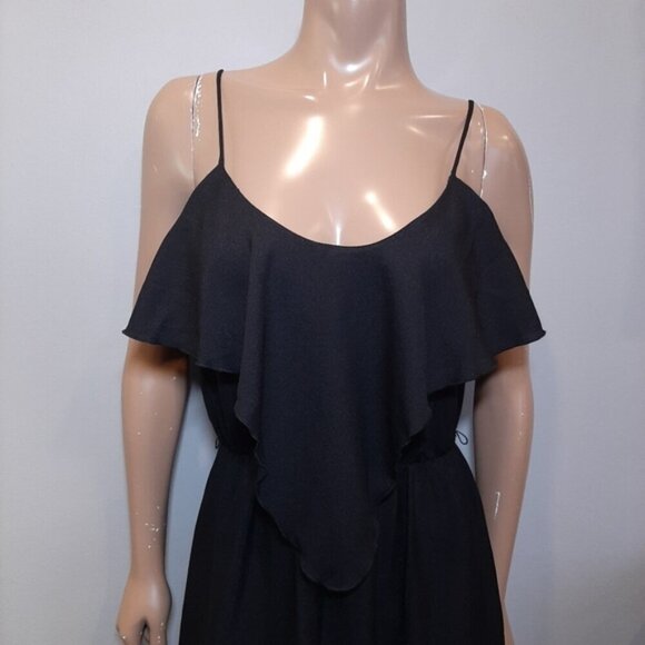 Behave Maxi Dress Draped Ruffled Flounce Spaghetti Strap Elastic Waist Sleeveles - Picture 2 of 12